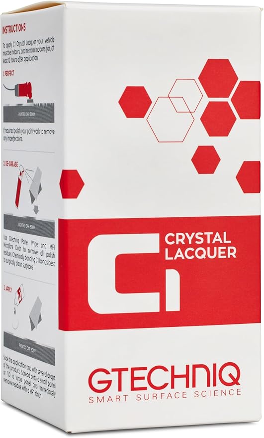 Gtechniq C1 Crystal Lacquer Ceramic Coating for Cars, 1 fl oz | High Shine Crystal Clear Finish, Prevents Minor Scratching, Easy to Apply, Ideal for Matte Paint Finishes, Up to 5 Years Durability