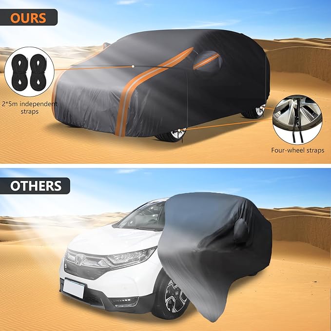 Car Cover Custom Fit for 1999-2025 Honda Odyssey, 8-Layer Waterproof All Weather SUV Cover, Full Exterior Cover Sun Rain Protection with Door Zipper and Storage Bag