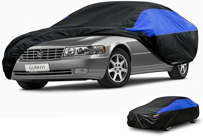 Cadillac Car Cover Custom Fit Cadillac Seville Waterproof All Weather, Lightweight Full Car Cover Outdoor Sun UV Rain Dust Snow Wind Protection.