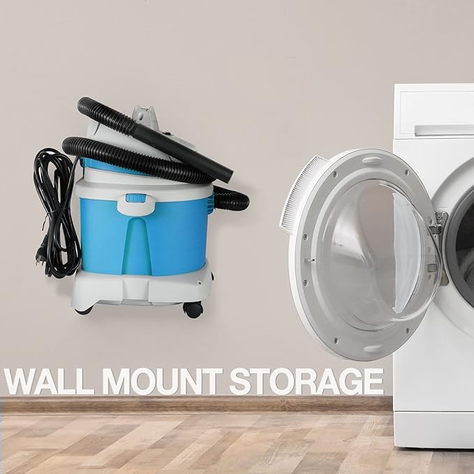 Shop-Vac 1.5 Gallon 2.0 Peak HP All Around EZ Wet/Dry Vacuum, Portable Compact Shop Vacuum, 3 in 1 Function with Wall Bracket & Multifunctional Attachments for Home, Apartment, Vehicles, 5895100