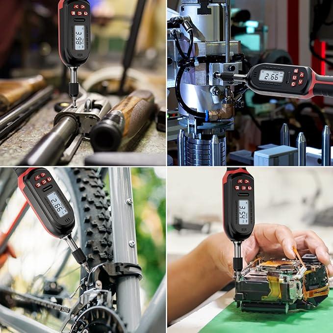 VANPO Torque Screwdriver Digital 2.66-53.1 in-lbs/0.3-6 Nm, Adjustable Screwdriver Torque Wrench Set with Buzzer/LED Indicator Notification for Bike Repairing, Tools, Maintenance and Mounting