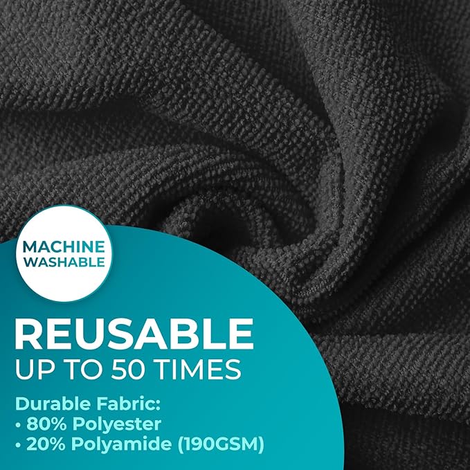 200 Pack Microfiber Cleaning Cloth Roll - Tear Away Reusable Paper Towels Washable, 11.8" Ultra Absorbent Cleaning Supplies for Housekeeping, Cleaning Rags Microfiber Towel, Lint Free Cloth Value Pack