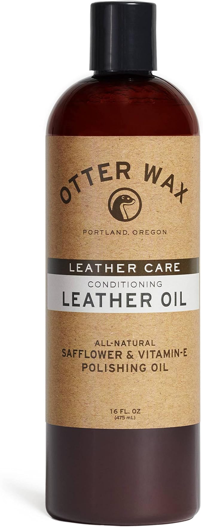 Otter Wax Leather Oil | 16 Oz | Leather Cleaner & Conditioner | All-Natural Color-Safe Treatment for Boots, Furniture, Auto Seats, Jackets, Shoes & Bags | Chemical & PFAS-Free | Made in Portland USA