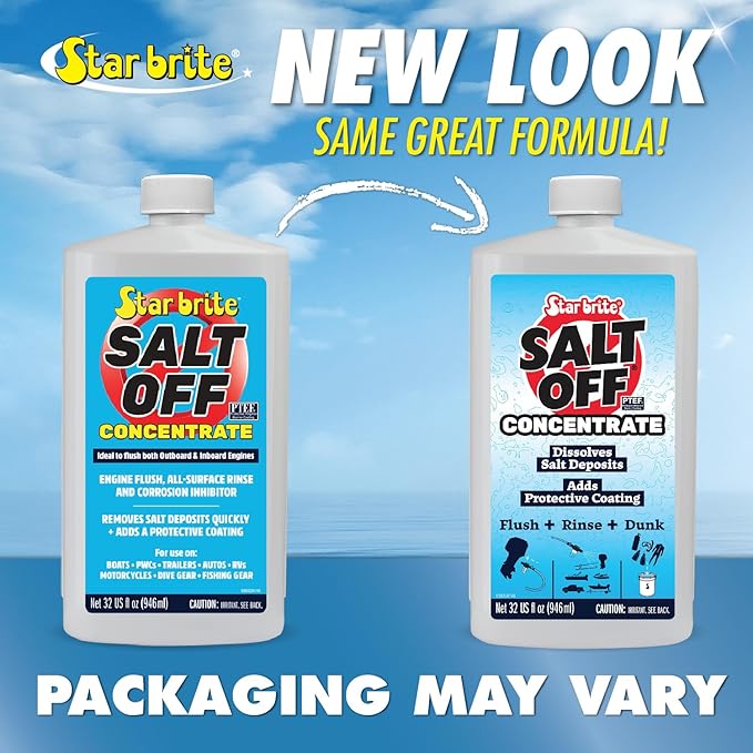 STAR BRITE Salt Off Kit – Applicator & 32 OZ Concentrate for Marine Engine Flush & Salt Removal on Boats, Trailers, Fishing Gear, Dive Equipment, and More