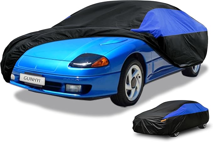 Dodge Car Cover Custom Fit Dodge Stealth Waterproof All Weather, Lightweight Full Car Cover Outdoor Sun UV Rain Dust Snow Wind Protection.