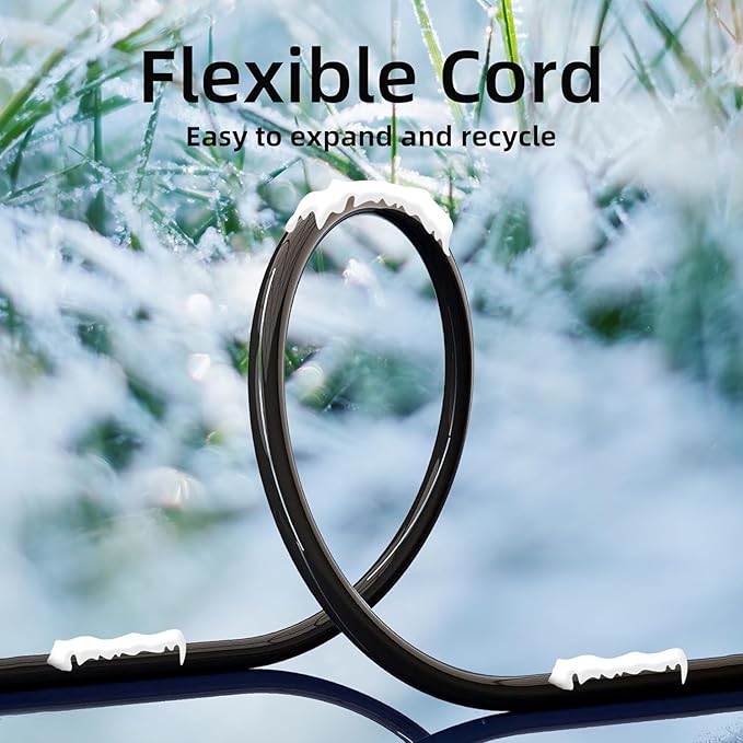 YOJOE 3-Outlets Indoor Outdoor Extension Cord with Lighted End, 3 Prong 15A Weatherproof Power Cord, 12 Gauge Heavy Duty 12 ft Black Extension Cord Multiple Outlets, 12/3 SJTW UL Listed