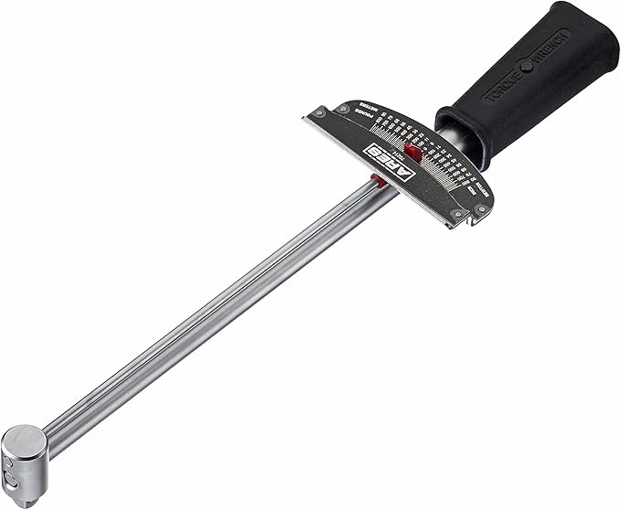 ARES 70214-3/8-inch Drive Beam Torque Wrench - 0-800 Inch/Pounds and 0-90 Newton/Meter Torque Wrench - High Visibility Markings for Easy Readings