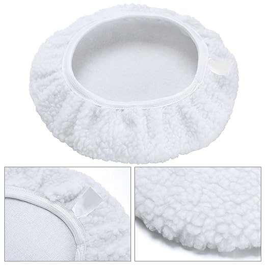 Car Polisher Pad Wool Bonnet Buffing Wheel Polishing Pad Waxer Pads for Car Buffer Bonnets Polisher, 5 Pieces (9"-10")