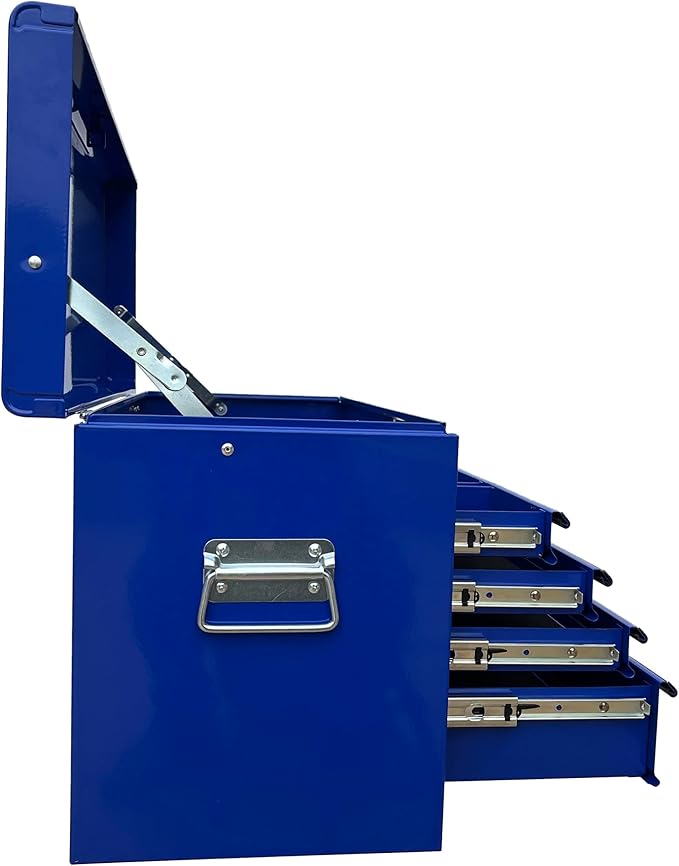 Workington Portable Metal Tool Chest with 6 Drawers, 24" 6-Drawer Tool Chest Cabinet with Ball Bearing Drawer Slides, Steel Tool Storage Box Organizer 4005 Blue