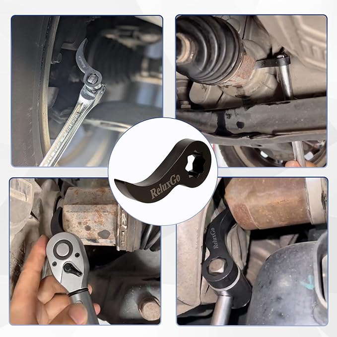 Pry Bar Wrench Adaptor Head, Ratchet Pry Bar Attachment 1/2" D 8pt (Square) Profile, Crowbar Adapter Head Tool, Adjustable Angle Head Pry Bar Fits1/2 Ratchet for Tight Spaces
