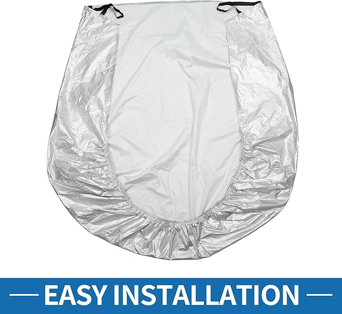 Car Windshield Cover Half Car Cover Top with Reflective Straps for Ice and Snow for Most Car Silver Tone 67" x 71"