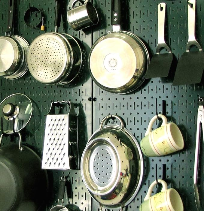 Wall Control Pegboard 32in x 16in Green Metal Pegboard Tool Board Panel
