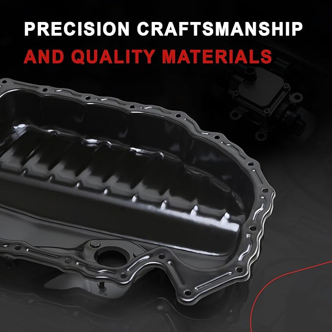 06J103600AF 06J103600BF Lower Engine Oil Pan Sump with Drain Plug Compatible with VW Jetta Passat Tiguan Eos CC Beetle Arteon Golf Audi A3 S3 Q3 TT Skoda Seat 1.8L 2.0L
