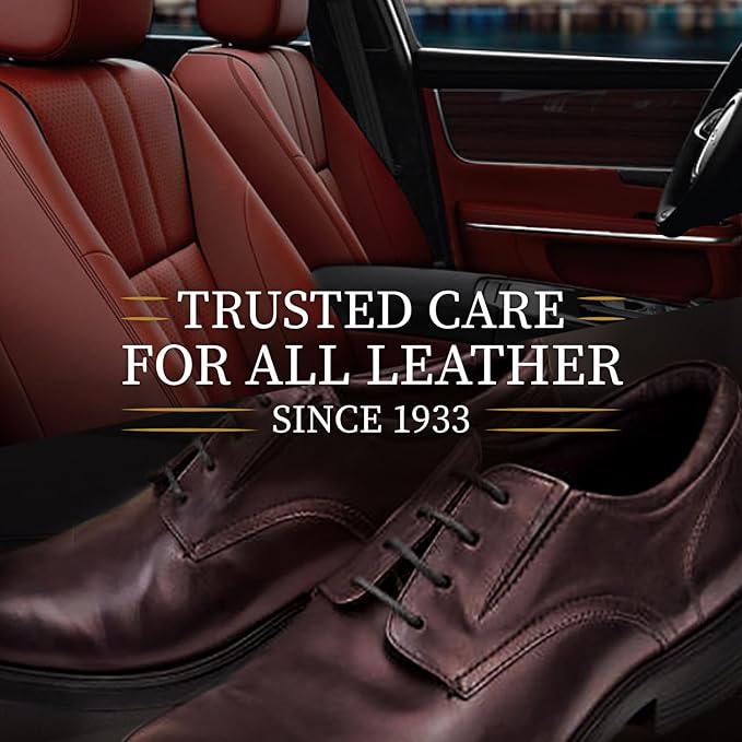 Lexol Leather Conditioner and Cleaner Kit by Lexol, Use on Furniture, Car Interiors, Shoes, Handbags, Includes 2 Application Sponges, Two-Step System, 16 oz Each