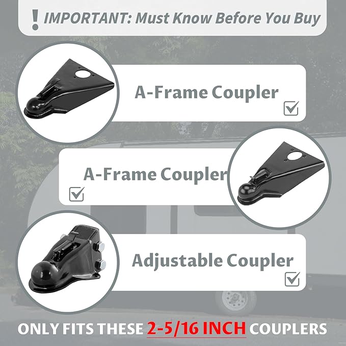 Upgraded Trailer Lock, Fits 2-5/16 Inch Coupler Heavy Duty Anti-Theft Trailer Hitch Lock, Accessories for RV/Boat/Trailer