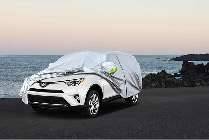 Koukou SUV Car Cover Custom Fit Toyota Rav4 from 2005 to 2025, Full Outdoor Cover Waterproof All Weather for Automobiles, Sun Rain Dust Snow Protection.
