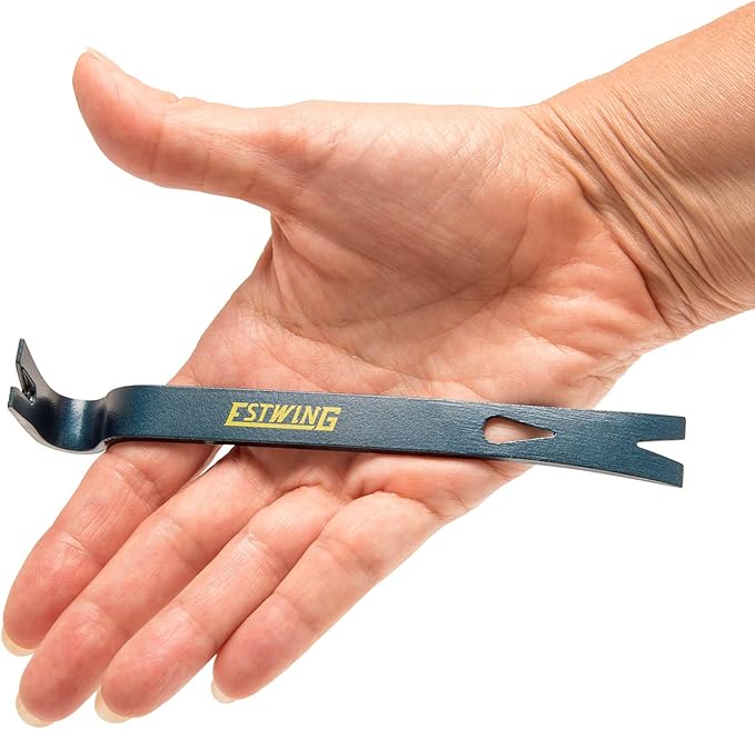 ESTWING 3-Piece Pry Bar Set - 5.5", 7.5" & 10" Nail Pullers with Wide, Thin Blades & Forged Steel Construction - PB3PC