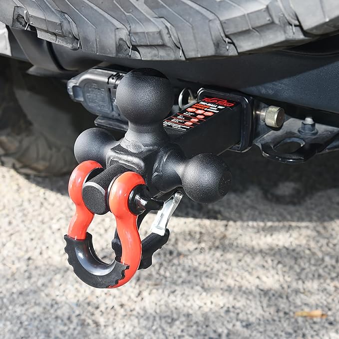 TOPTOW Trailer Hitch Tri-Ball Hitch Mount w/Matte Black Triple Hitch Balls 1-7/8-inch, 2-inch, 2-5/16-inch, Multi-fit for 2 inch Trailer Hitch Receiver