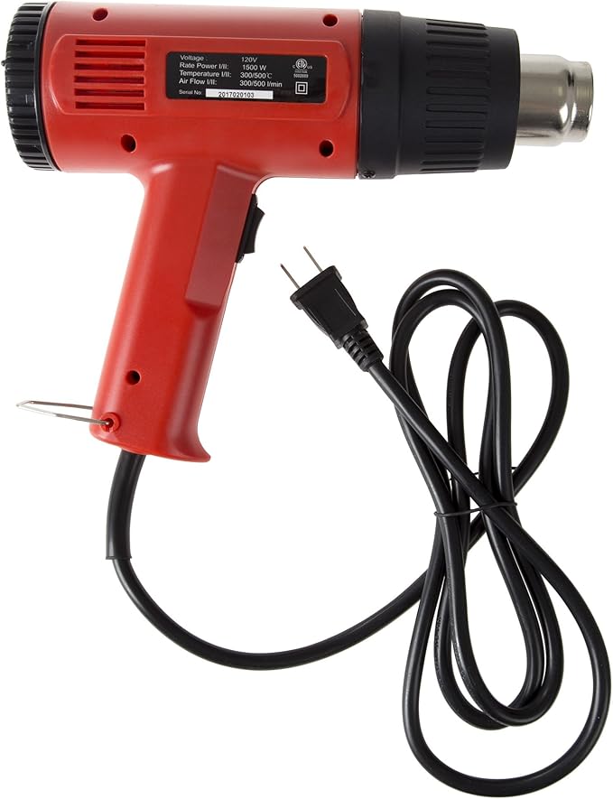 Dual Temperature Heat Gun, 1500 Watt, 120V Heating Gun Tool By Stalwart (Great for DIY, Home Improvement, Contractors, Removing Paint)