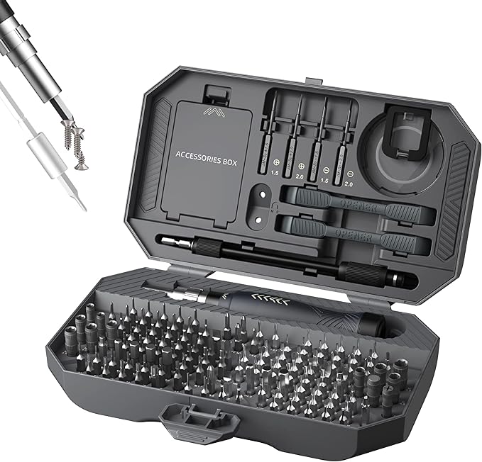 Precision Screwdriver Set, Laptop Screwdriver Kit, JAKEMY 164 in 1 Professional Computer Screwdriver Repair Kit with T6 Torx Bit for MacBook, iPhone, Watch, Camera, Eyeglass, Xbox, DIY