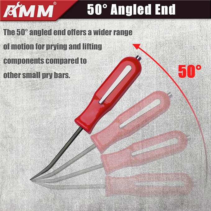 AMM 2 PCS Pocket Pry Bar Set, Mini Pry Bar with Magnet Top and Pocket Clip, 4.5" Small Pry Bar for Home Office, Car Repair Gadgets, Electronics and Mechanics Repair