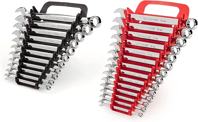 TEKTON Combination Wrench Set with Holders, 25-Piece (1/4-3/4 in., 6-19 mm) | WCB92301