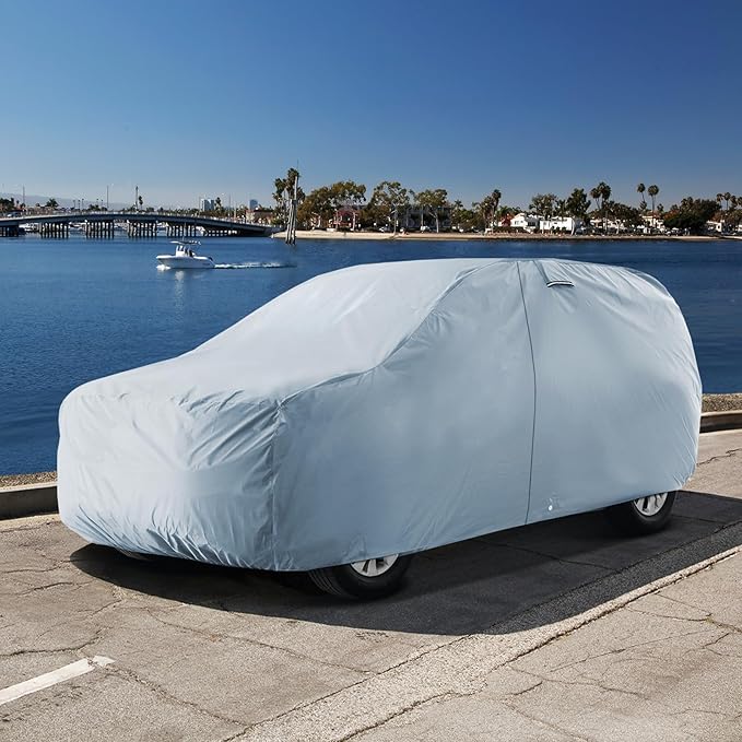 iCarCover Premium Plus SUV Car Cover Waterproof All Weather Rain Snow UV Sun Protection, CJ-5, Wrangler, FJ40, Tracker 2-Door, Sidekick 2-Door, Samurai, Size S56 (See Size Chart)