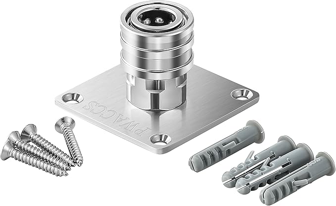 PWACCS Pressure Washer Foam Cannon Holder, 1/4" Quick Connect Automatic Foam Cannon Mount, Stainless Steel Pressure Washer Nozzle Tip Holder, Pressure Washer Accessories Storage Rack