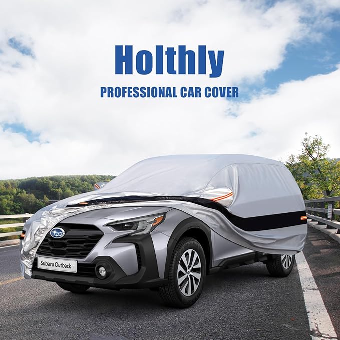 10 Layers SUV Car Cover Custom Fit for Subaru Outback (1994-2025) Waterproof All Weather for Automobiles, Outdoor Full Cover Rain Sun UV Protection.Silver