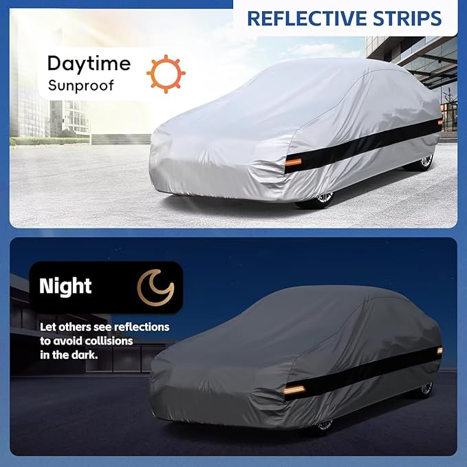 10 Layers Car Cover Custom Fit for BMW Z4 E85, E89, G29 (2009-2025), Waterproof All Weather for Automobiles, Outdoor Full Cover Sun Dust Rain Protection with Cotton. Silver