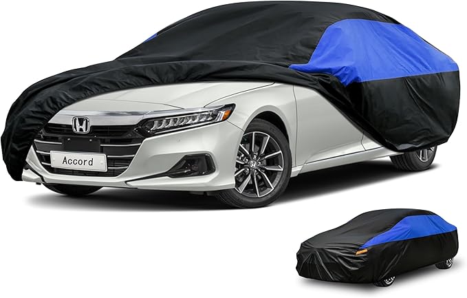 Honda Car Cover Custom Fit Honda Accord Waterproof All Weather, Lightweight Full Exterior Cover for Automobiles Outdoor Sun UV Rain Dust Snow Wind Protection.