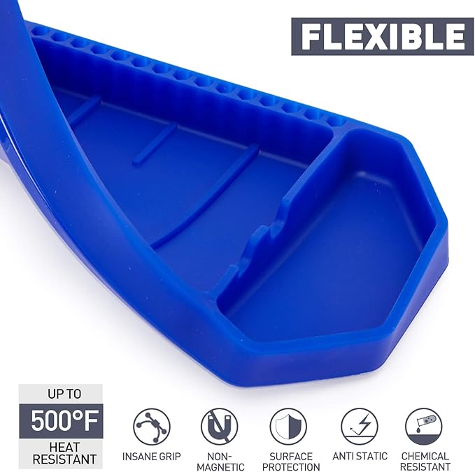 3pcs Large Non-Slip Flexible Silicone Tool Tray, Mechanic Tool Mat, Tool Organizer, Tool Storage, Tool Holder, Grip Mats, No Magnets, Christmas Day Gift for Men, Father’s Day Gift