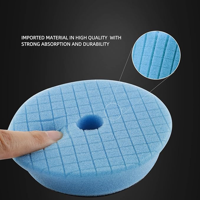 SPTA Drill polishing kit, 11Pcs 3-Inch Buffing Polishing Pads, Car Foam Drill Buffing Pad, Polishing Pads Kit, Buffer Polisher Kit for Car Polishing, Waxing, Sealing Glaze