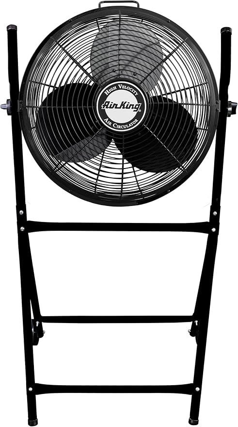 Air King 9219 18-Inch Industrial Grade High Velocity Roll-About Stand with Fan,Black
