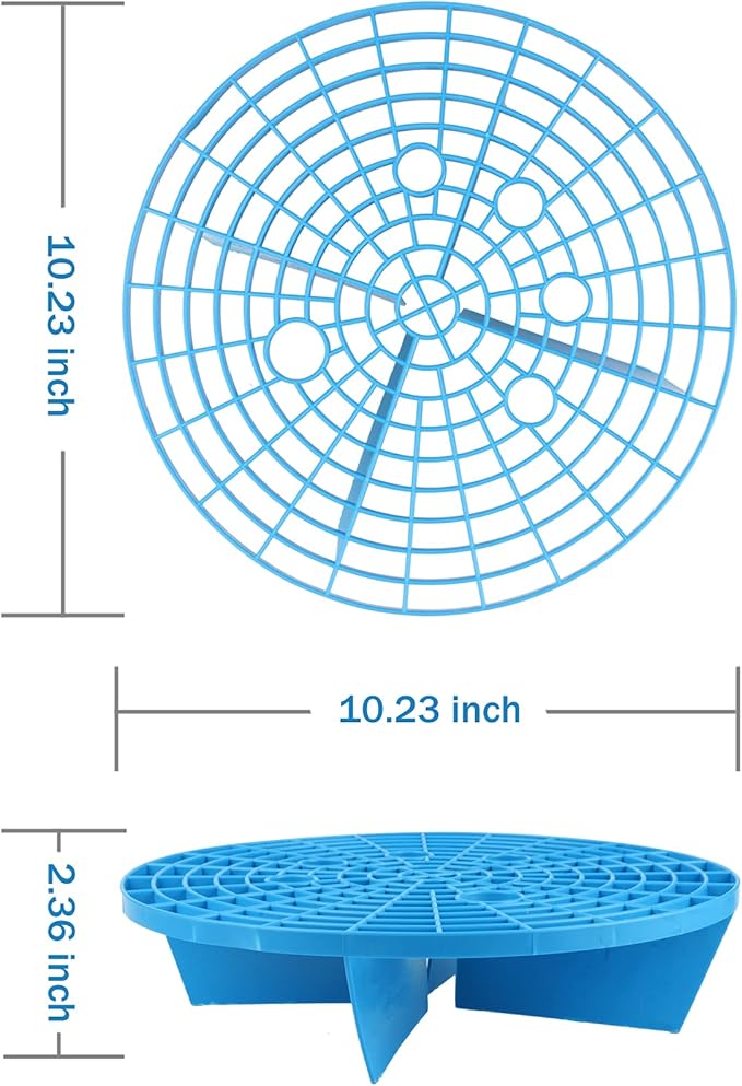 Amiss 2 Pack Car Wash Bucket, Automotive Wash Tool and Detail Kits, Scratch Prevention Bucket Tool, Car Interior Exterior Accessories, Fits 10.2 Inch - Blue