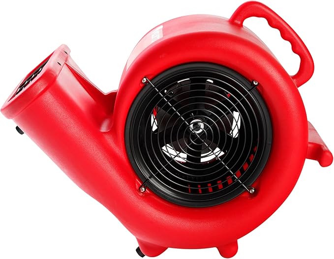 Mounto 1/3hp Air Mover 2000cfm Carpet Dryer Blower Floor Drying Fan - 3-Speed Air Mover w/Dual GFCI Outlet, 25ft Power Cord for Drying, Cooling, Air Circulation (Red)