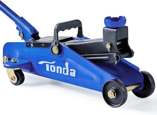 TONDA Floor Jack 2 Ton,Blue and Jack Stands 3 Ton