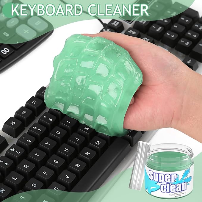 Car Cleaning Gel Car Cleaning Putty Car Putty Car Interior Cleaner Car Slime Car Detailing Kit Car Accessories Gifts for Men Women Stocking Stuffers Green