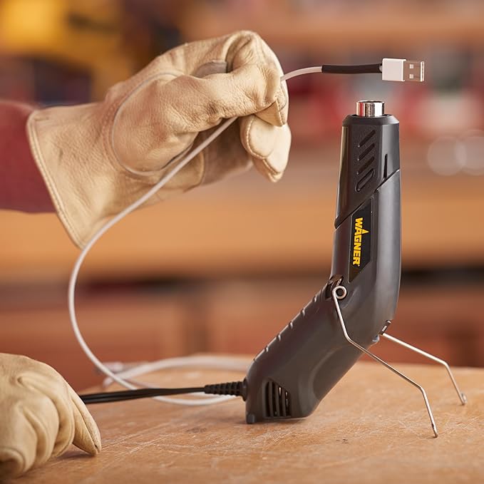 Wagner Spraytech 0503038 HT400 Heat Gun, Dual Temperature Hot Air Tool 680 and 450 Degrees, Shrink Tubing, Embossing, Craft Projects, Sticker Removal Heat Gun
