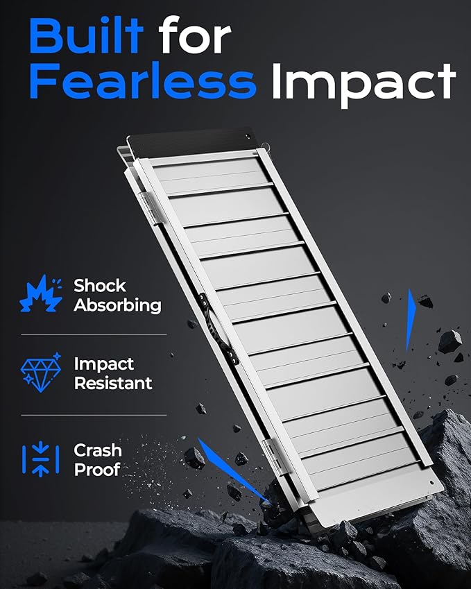 Wheelchair Ramp 4ft, Non-Skid Aluminum Portable Ramps for Wheelchairs for Home Steps, 800 LBS Capacity Wheel Chair Handicap Ramp for Entry, Doorway, Homes, Stairs 48" Lx 29.2" Wx2H