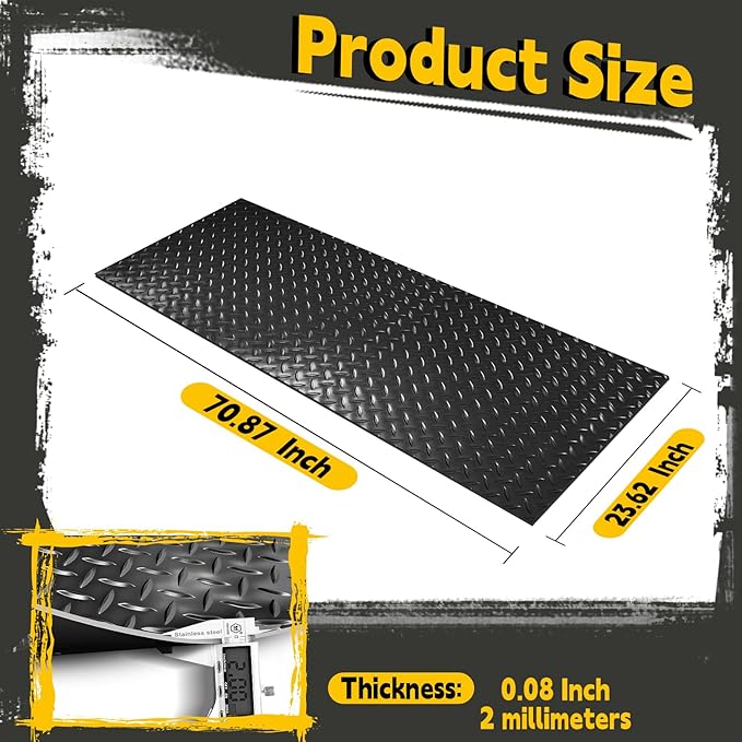 Workbench Mat 70.87" x 23.62" Work Bench Pad, 2mm Non-Slip Steel Plate Tool Station for Painting, Woodworking, Crafting, DIY Building (70.87" x 23.62)