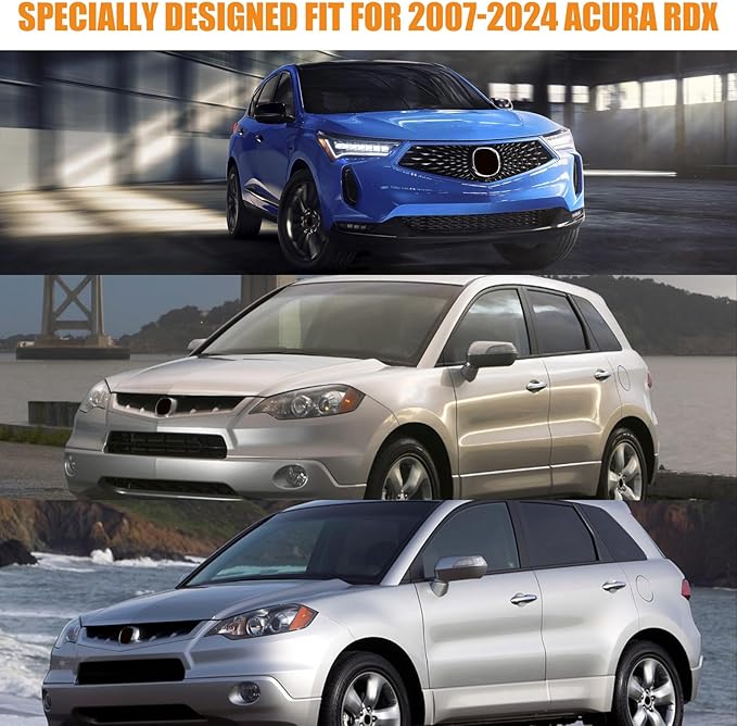 Waterproof Car Covers Replace for 2013-2024 Acura RDX, 6 Layers Silver All Weather Car Cover with Zipper Door & Windproof Bands for Snow Rain Dust Hail Protection