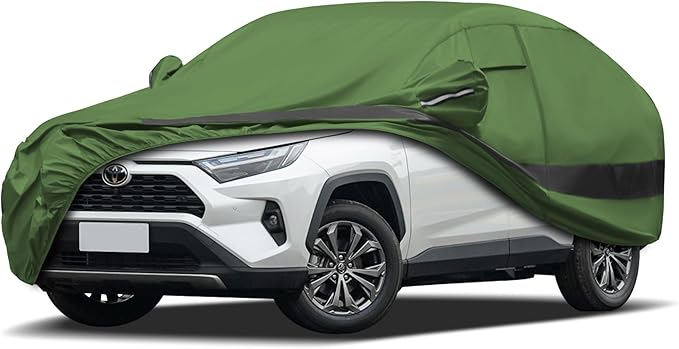 Heavy Duty Outdoor Car Cover Compatible with 2012-2026 Toyota RAV4,Waterproof All Weather for Automobiles, Outdoor Full Cover Rain Sun UV Protection with Zipper Cotton