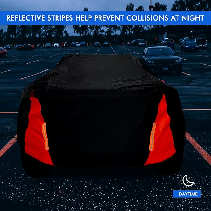 Truck Cover Waterproof All Weather for Automobiles, 6 Layers Outdoor Full Exterior Cover Rain Sun UV Snowproof Protection (Length Up to 250 inch)