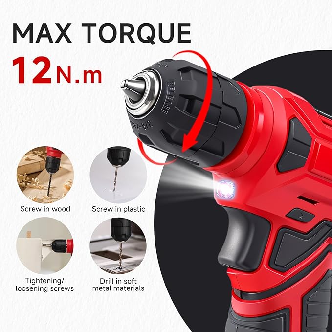 Tool Set - 8V Cordless Drill Set, 132 Piece Home Tool Set With Hand Drill, Tool Kit for Women & Men, Perfect for Homeowner, Diyer, Handyman