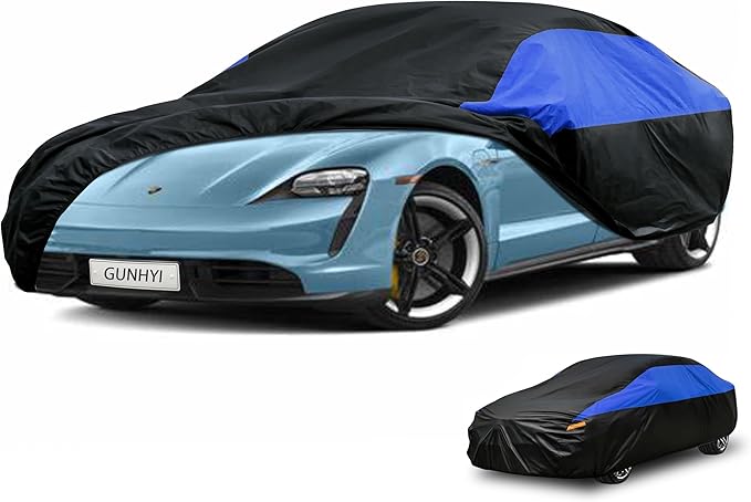 Porsche Car Cover Custom Fit Porsche Taycan Waterproof All Weather, Lightweight Full Car Cover Outdoor Sun UV Rain Dust Snow Wind Protection.