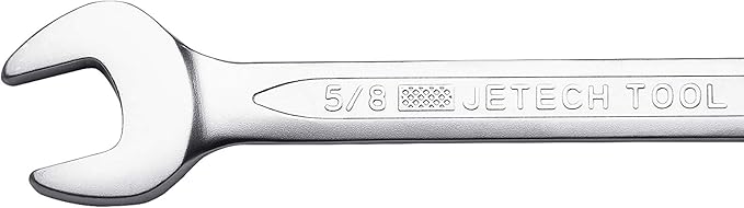 Jetech 5/8 Inch Combination Wrench - Industrial Grade Spanners with 12-Point Design, 15-Degree Offset, Made with Durable Chrome Vanadium Steel in Sand Blasted Finish, Forged, Heat-Treated, SAE