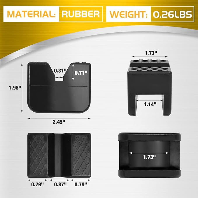 TONDA Jack Stand Pads 4 Pack and Floor Jack Rubber Pad 1 Pack