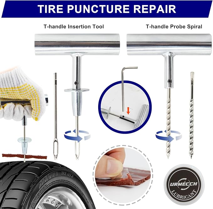 4PCS Lifting Jack Pad for Tesla Model 3/Y/S/X with Tire Repair Kit & Digital Tire Inflator Pump Air Compressor - Rubber Floor Jack Pucks Adapter, Portable Car Tire Repair Tool Kit