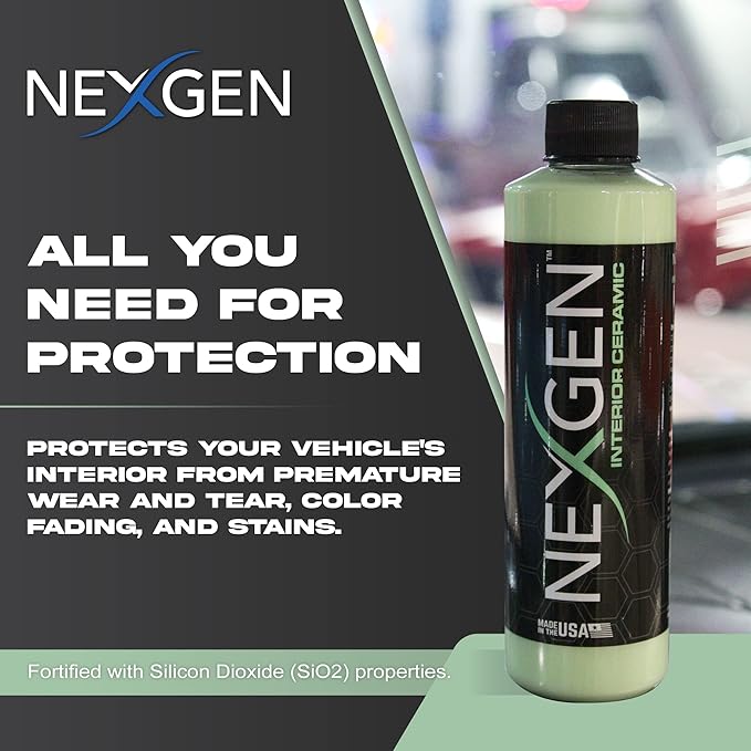 Nexgen Interior Ceramic Spray — Ultimate Interior Protection — Spray-on and Wipe-off Ceramic Coating for Hard Interior Surfaces (8 oz)